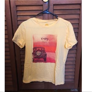 “Happy Trails” yellow Life is Good Tee-shirt